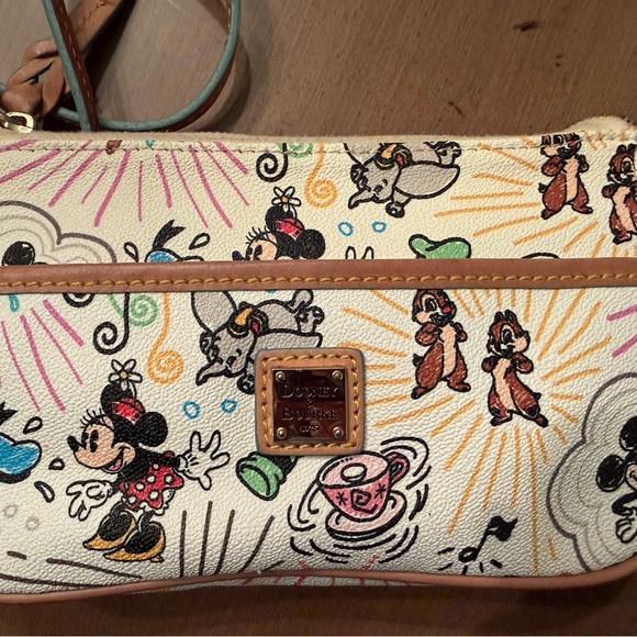 Dooney & Bourke Handbags - Dooney & Bourke Cream Multicolor Disney Character Canvas Crossbody